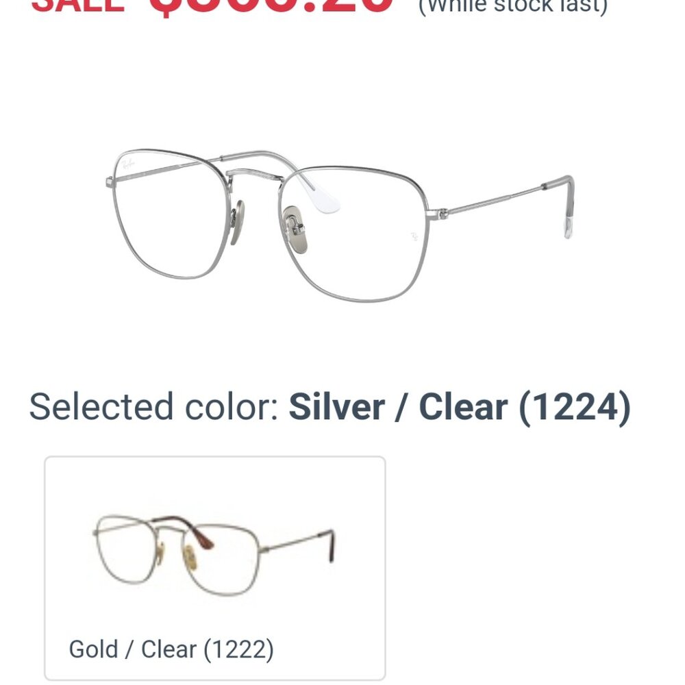 Ray Ban prescription glasses frame